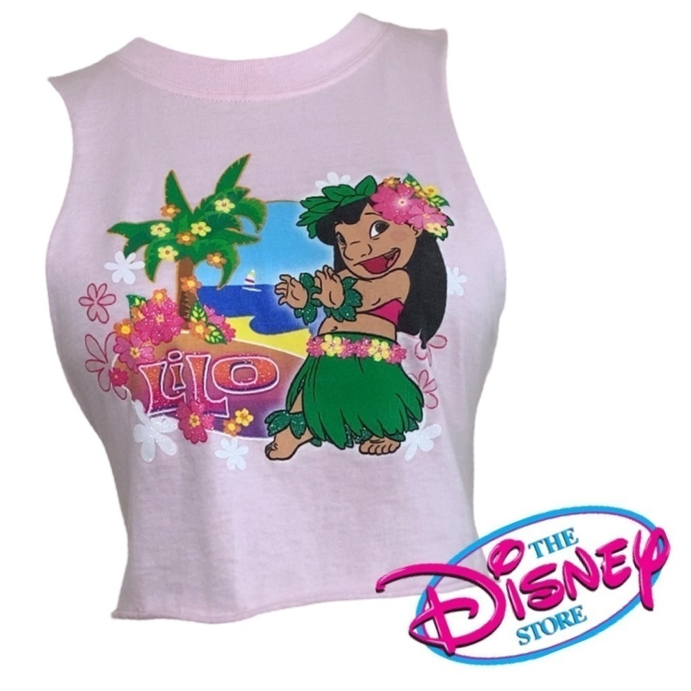 Disney Lilo and Stitch Pink Graphic Tank T-Shirt - Picture 4 of 10